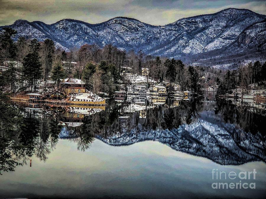 It's Snowing in Lake Lure Though it May Just Be A Dusting... Lake