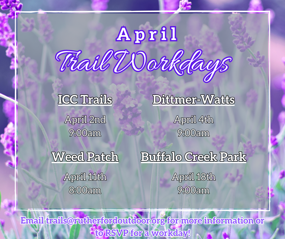 April Trail Work Days Lake Lure North Carolina