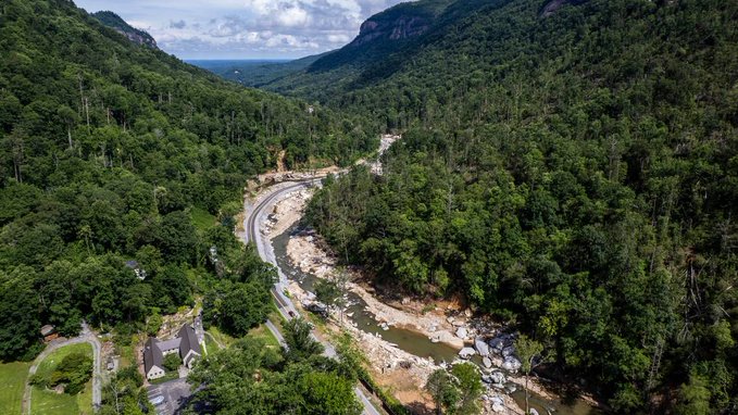 A new road - 64-74 in Chimney Rock