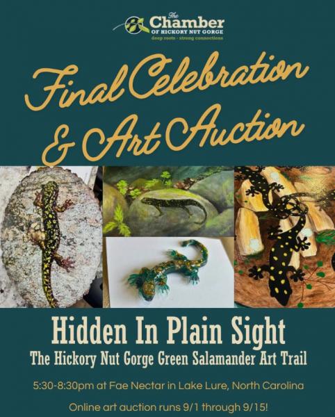 Chamber of Hickory Nut Gorge - Salamander Hidden in Plain Sight Auction and Celebration 091526 at 530 at Fae nectar