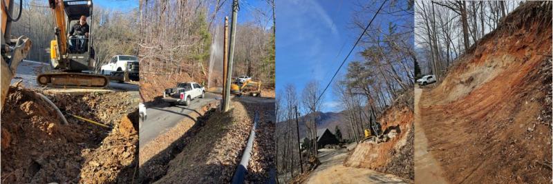 Collage of Progressive Repair Photos on Youngs Mountains Drive