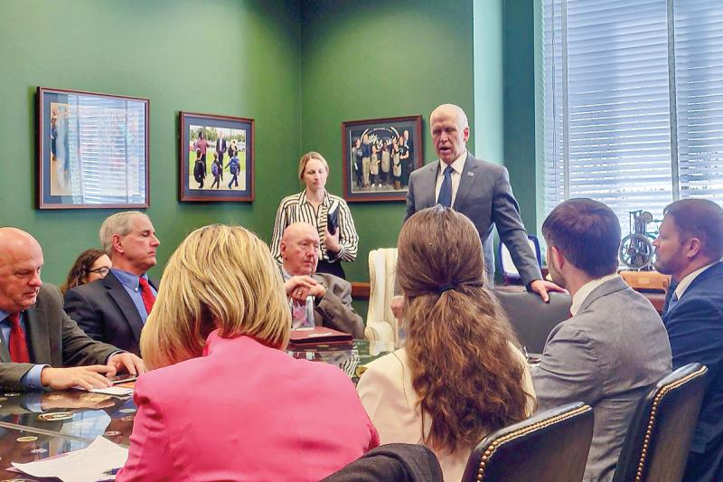 Dave DiOrio with Tom Tillis at American Flood Coalition Meeting