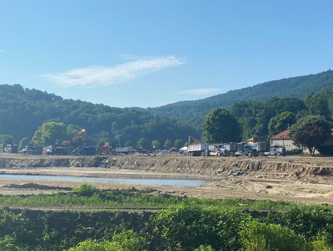 Debris and Silt Removal - Taken Behind Town Hall