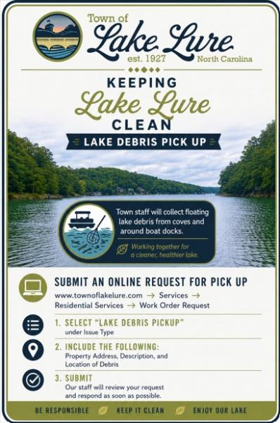 Lake Front Debris Pick Up Instructions