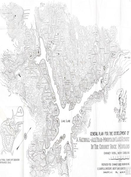 Figure 1: Map of proposed Lake Lure development