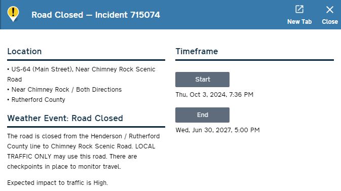 NCDOT Guidance on Highway 64