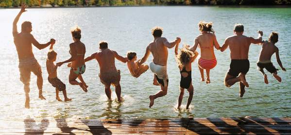 Jumping into the Lake 