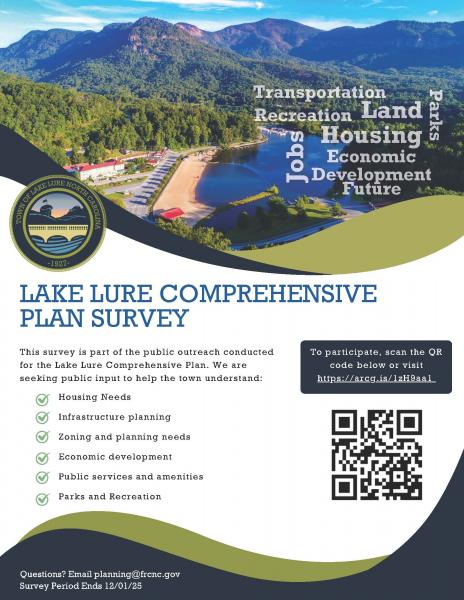 Lake Lure Comprehensive Plan Survey Brochure