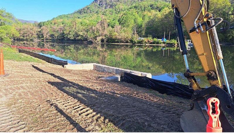 Morgan Corp Temporary Loading Zone on the Broad River