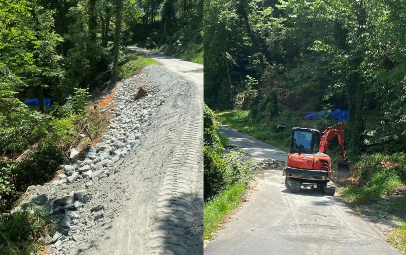 Roadside repairs on Angler's Way