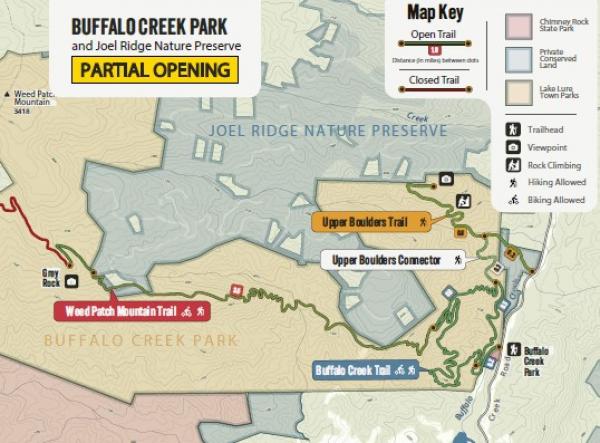 081426 Buffalo Creek Park Trail Map with Bike Route