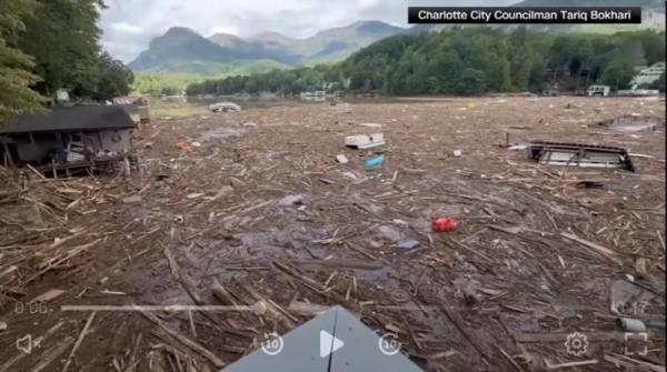 Lake Lure After Hurricane Helene  - ABC Newscast Raleigh Durham