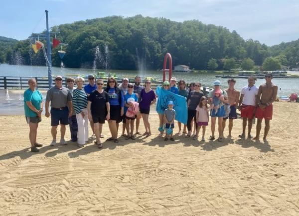 Residents - Business Owners - Town Staff Meet at the Lake Lure Beach