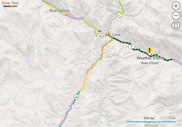 Map of Highway 64