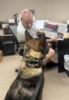 Tommy Aley with Koda