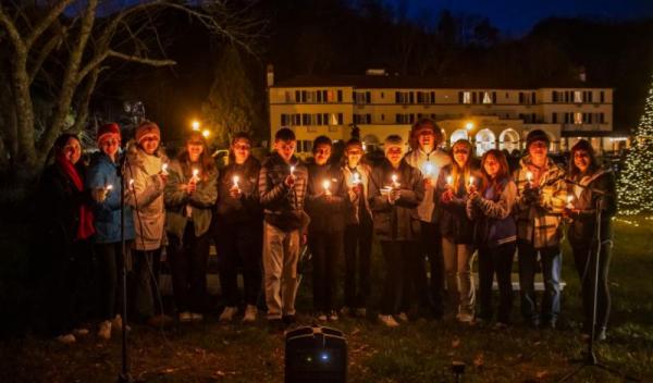 Lake Lure Classical Academy Students Performing in Candle Light
