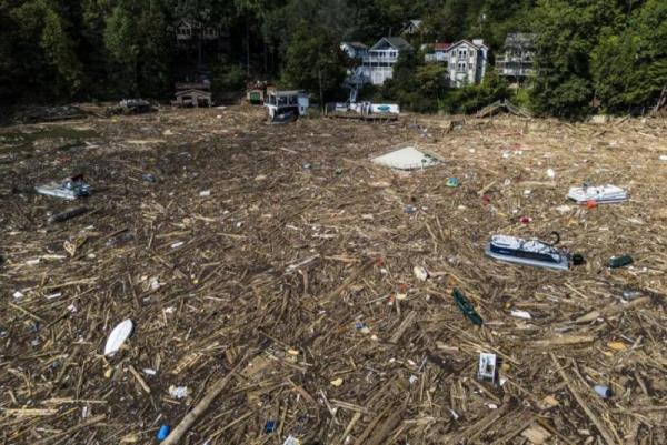 Lake Lure following Hurricane Helene