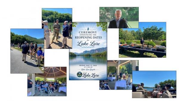 Lake Lure Ceremony Announcing Dates for Reopening Lake Lure