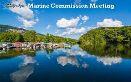 Marine Commission Meeting Banner with photo of the Marina