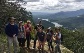 Trail Work Crew on Mountain Top