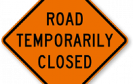 Road temporarily closed
