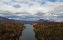 Fall in Lake Lure by DJI Mavic Air 2 Footage