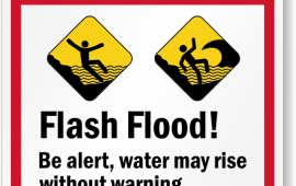 Warning Flash Flood Sign
