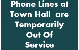 Phone Lines Temporarily Down - Sign 