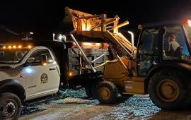 Public Works Crews preparing roads