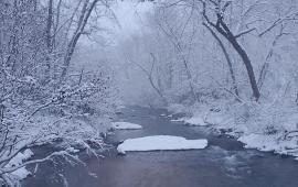 Ice in Lake Lure NC