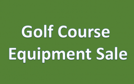 Golf Course Equipment Sale
