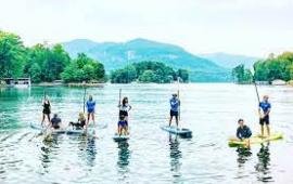Board Surfing in Lake Lure
