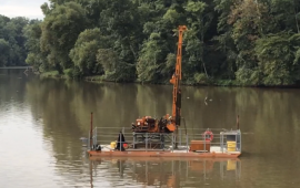 Bottom Core Sampling Operations in Lake Lure