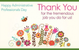 Administrative professionals Day Thank You Sign