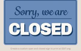 Office Closed SIgn