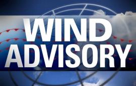 Wind advisory sign