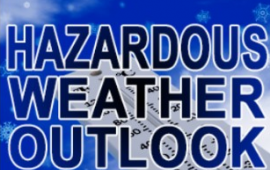 Hazardous Weather Outlook sign