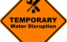 Temporary Water Disruption Sign