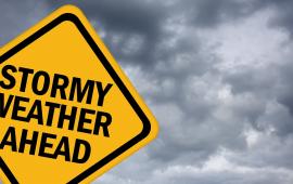 Stormy Weather Ahead Sign