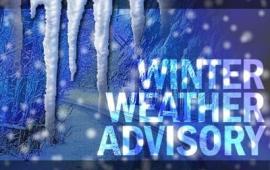 Winter Weather Advisory sign