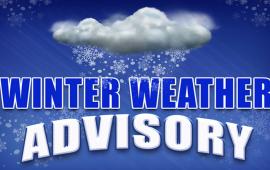 Winter Weather Advisory sign