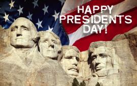 President's Day Graphic with Mount Rushmore