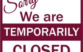 Temporarily closed sign