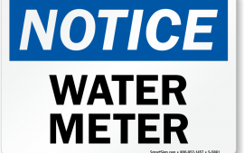 Notice Water Meter sign