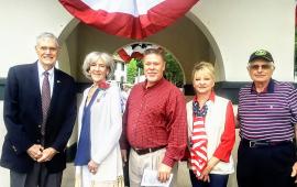 Memorial Day Speakers Left to Right - Ernest Beall, Carol Pritchett, Alex Heafner, Katherine Cox, Terrell Lewis