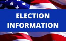 US Flag with "Election Information"