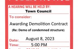 Piblic Hearing Notice - Demolition