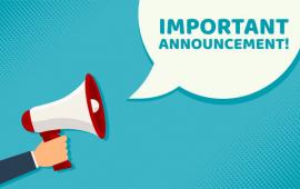 Important Announcement sign