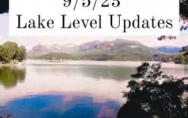 9/5/23 Lake Level Update sign