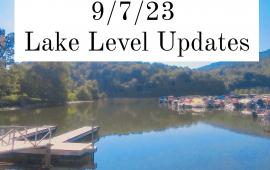 9/7/23 Lake Level Update Sign